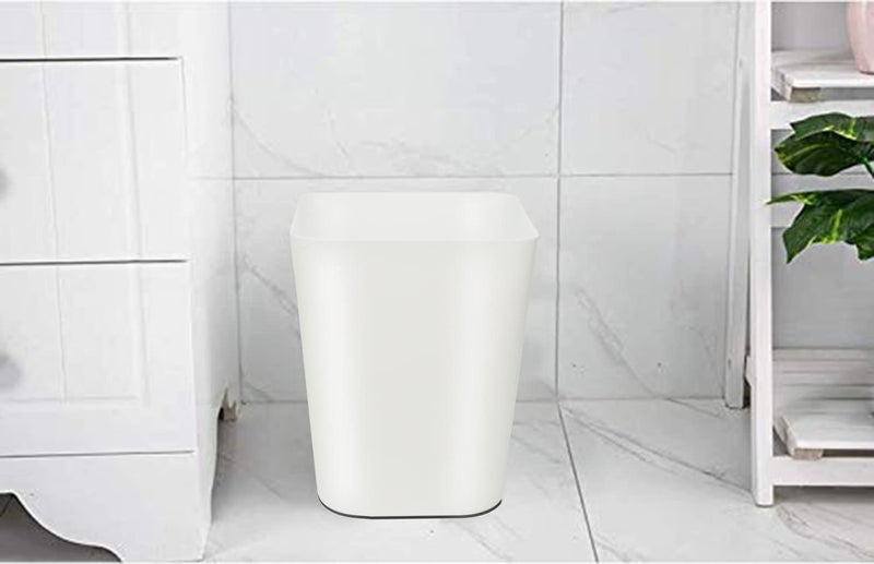 Feiupe 1.6 Gallon Small Trash Can Wastebasket for Kitchen Office Bathroom,Pack of 2(White+Gray) - Image 4